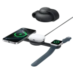 MagGo Wireless Charging Station (3-in-1, Foldable Pad) with Adapter and Cable